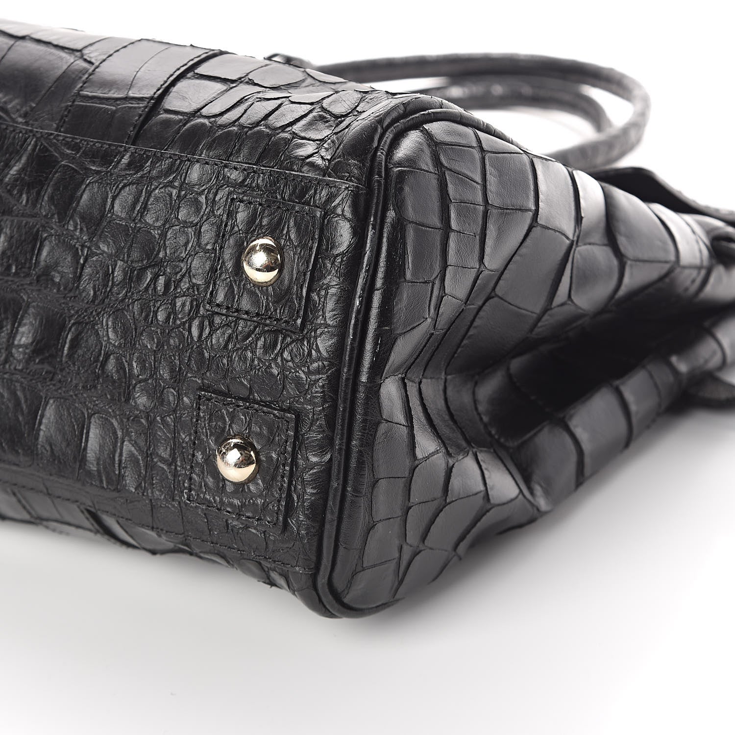 Mulberry Calfskin Crocodile Embossed Bayswater Black 10 of 15