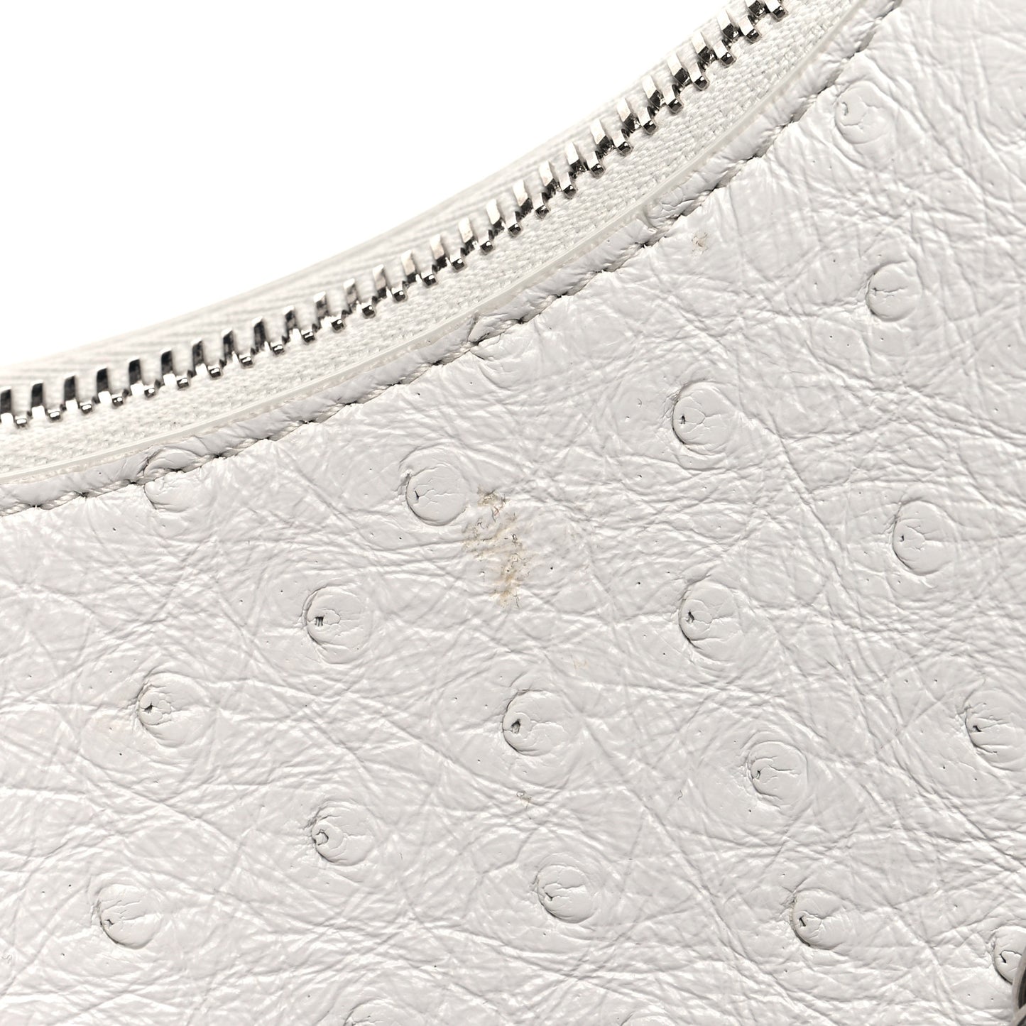 Ostrich Re-Edition 2005 Shoulder Bag White