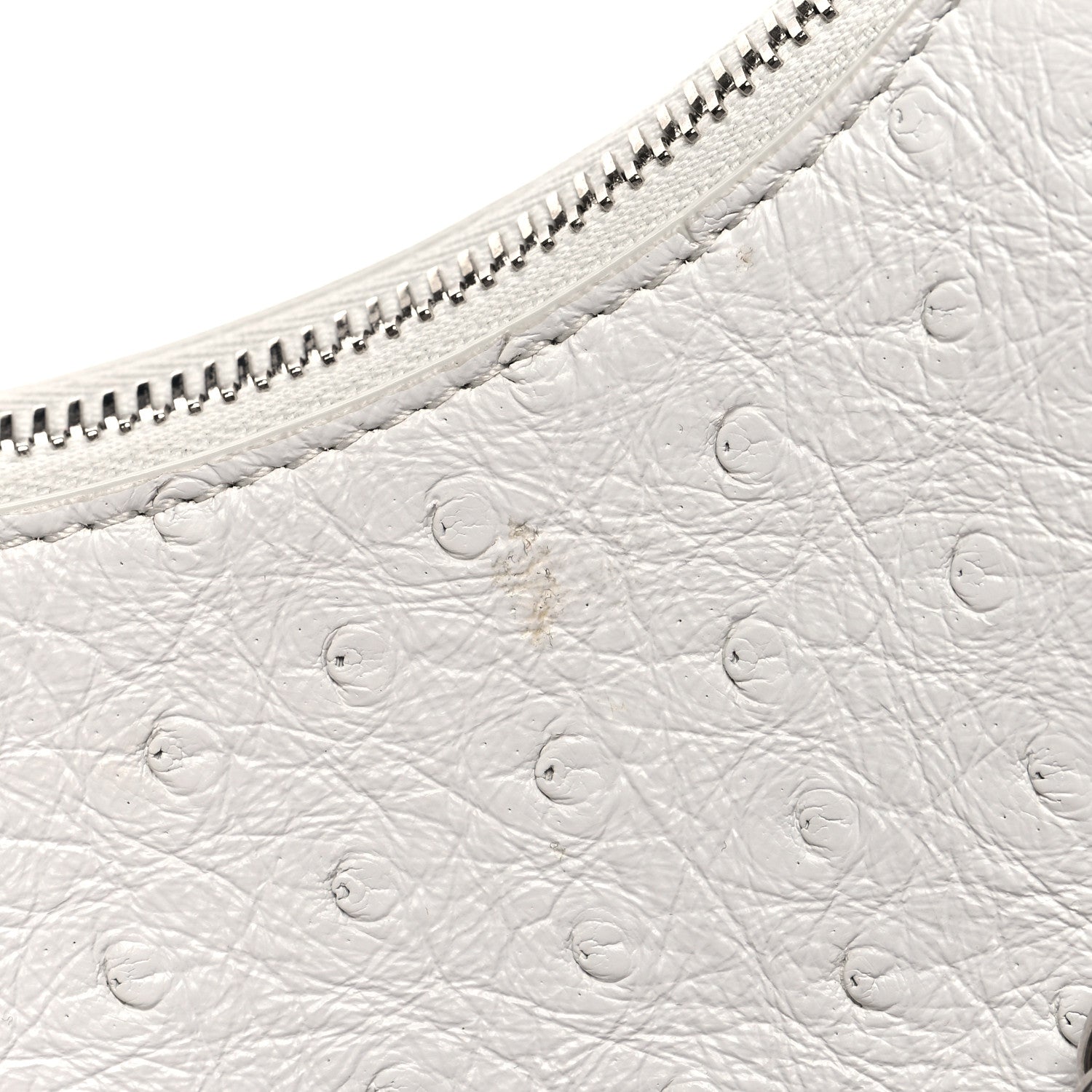 Prada Ostrich Re-Edition 2005 Shoulder Bag White 10 of 11