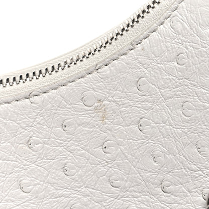 Prada Ostrich Re-Edition 2005 Shoulder Bag White 10 of 11