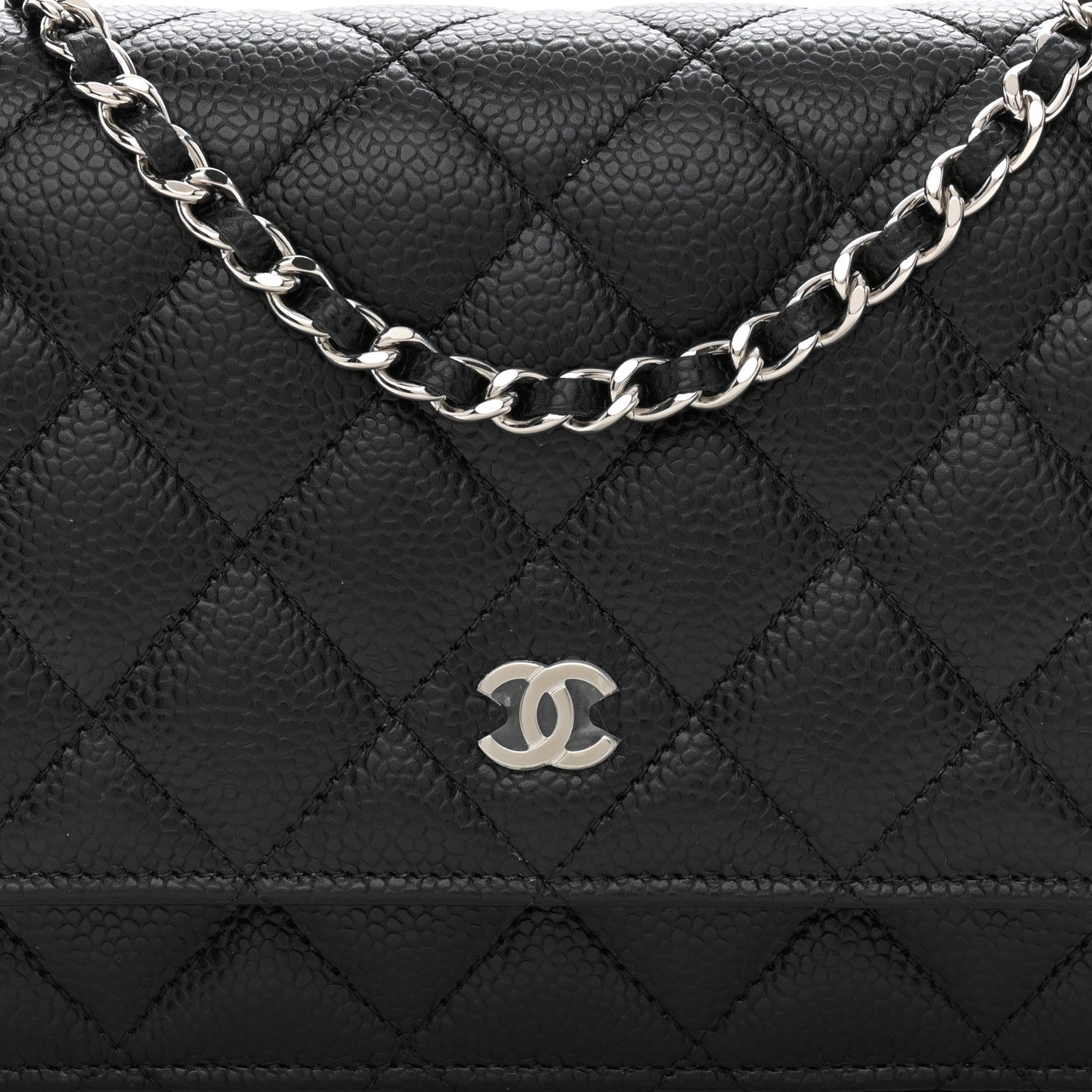 Chanel Caviar Quilted Wallet on Chain WOC Black 9 of 12