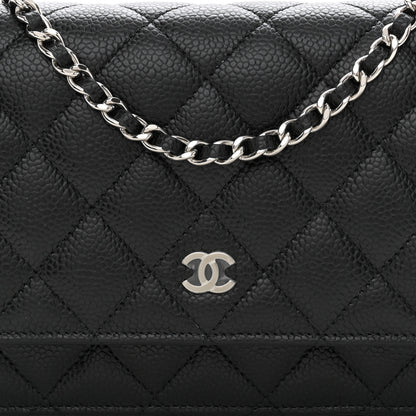 Chanel Caviar Quilted Wallet on Chain WOC Black 9 of 12