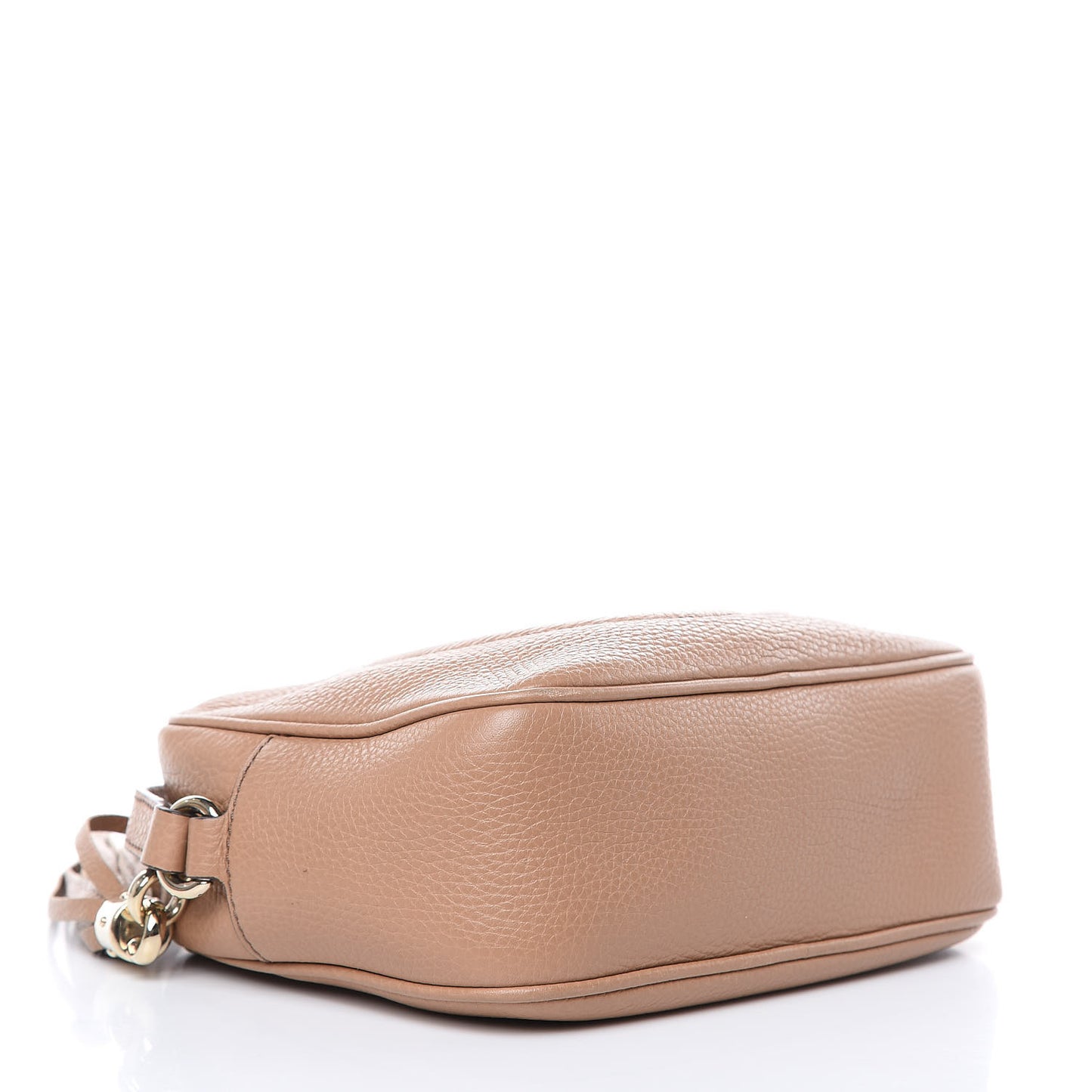 Pebbled Calfskin Small Soho Disco Bag Rose Beige