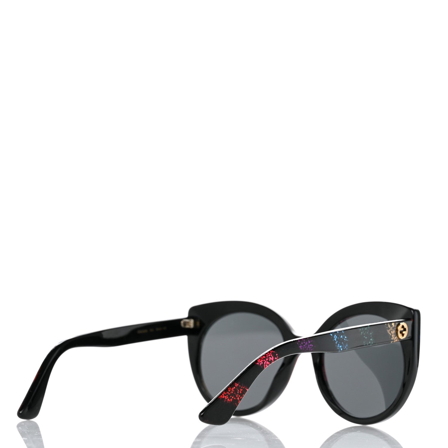 Gucci Glitter Acetate Cat Eye Sunglasses GG0325S Black 4 of 7