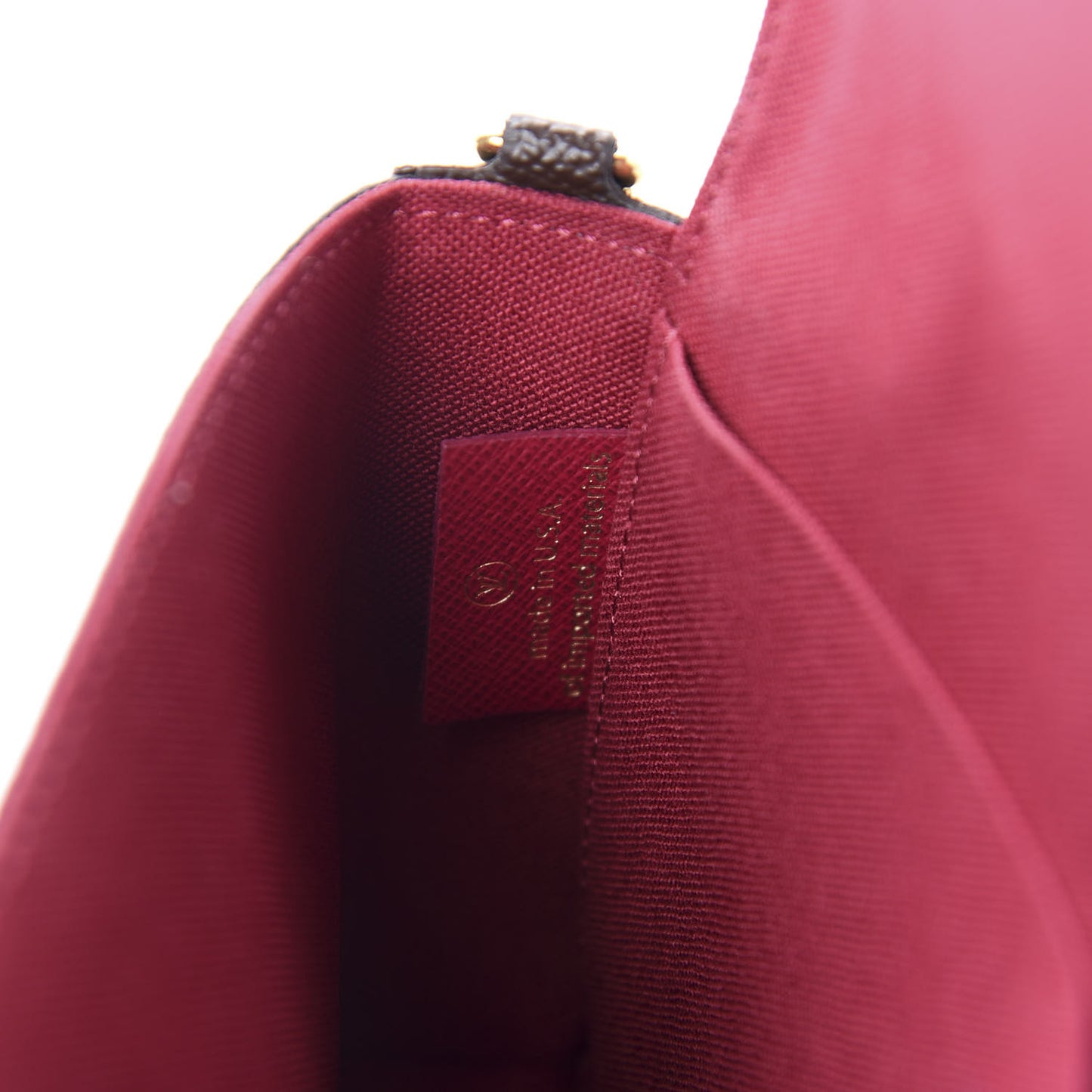 Monogram Pochette Felicie Chain Wallet Fuchsia
