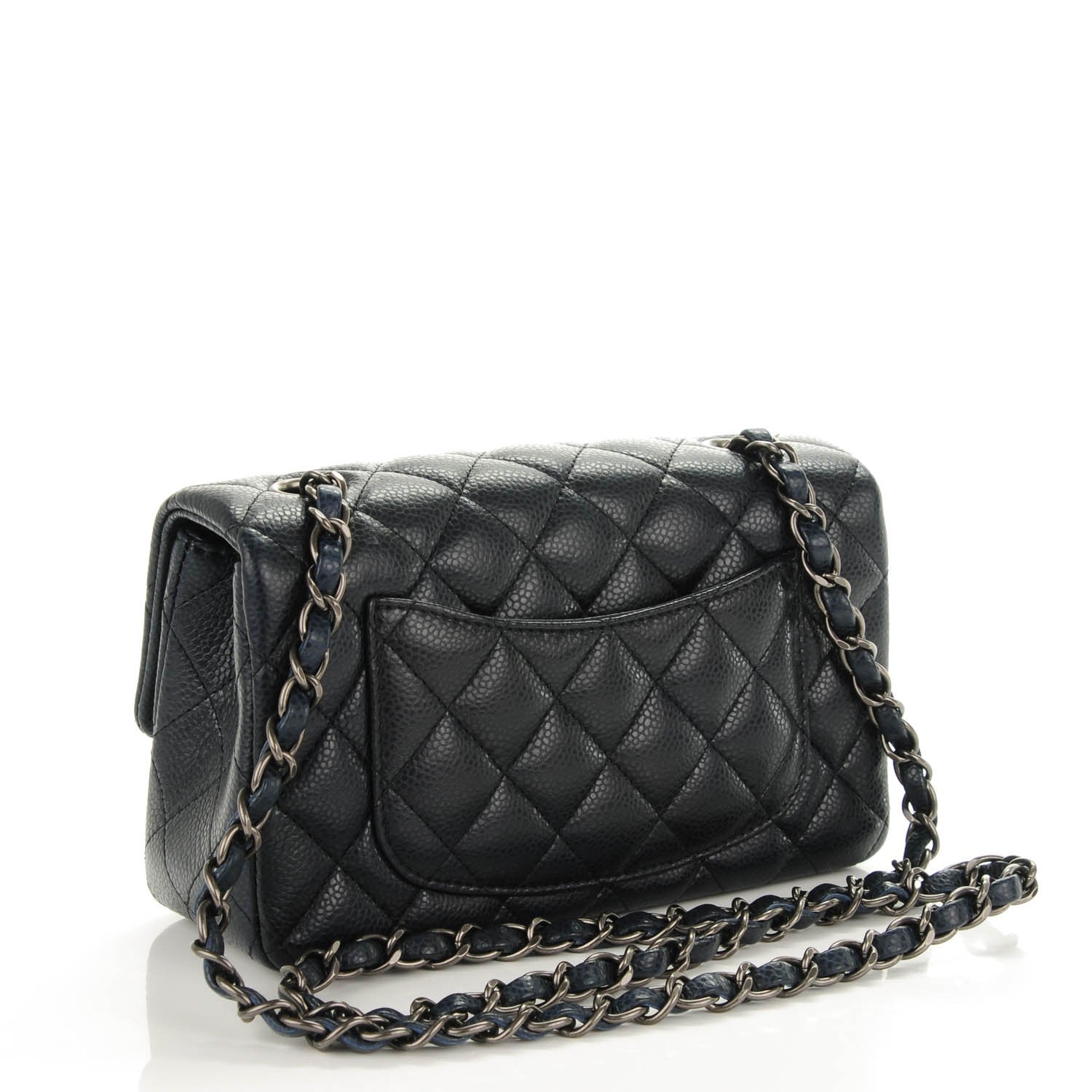Chanel Caviar Quilted Mini Rectangular Flap Navy 6 of 11