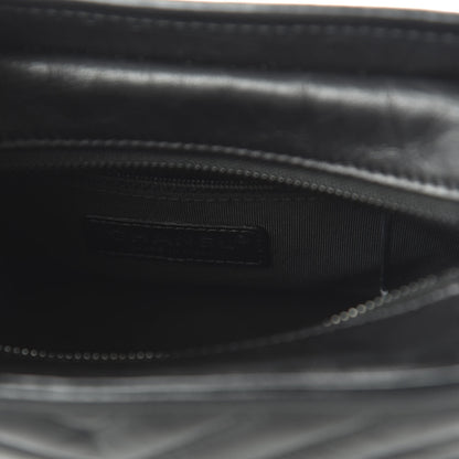 Chanel Aged Calfskin Chevron Quilted Small Gabrielle Hobo So Black 8 of 10