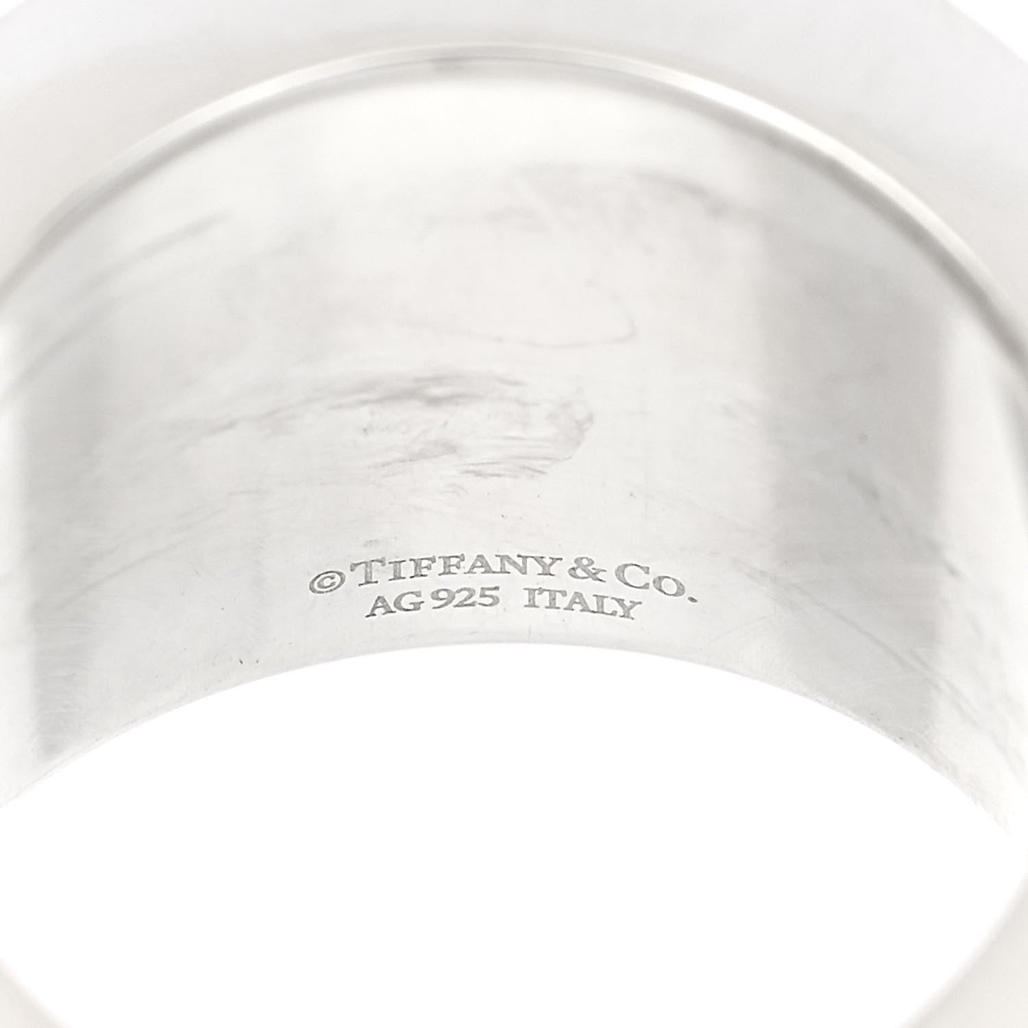 Tiffany Sterling Silver Out of Retirement Wide Ring 52 6 4 of 5