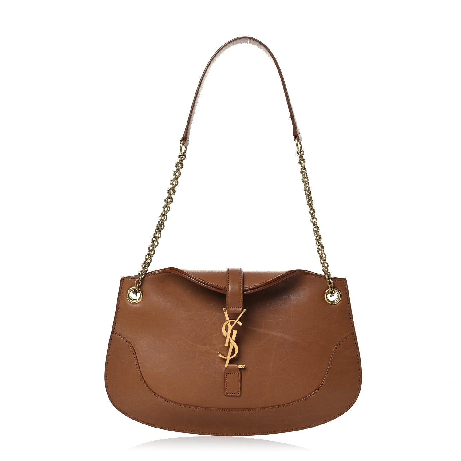 Saint Laurent Smooth Calfskin Small Sienna Shoulder Bag Brick 1 of 14