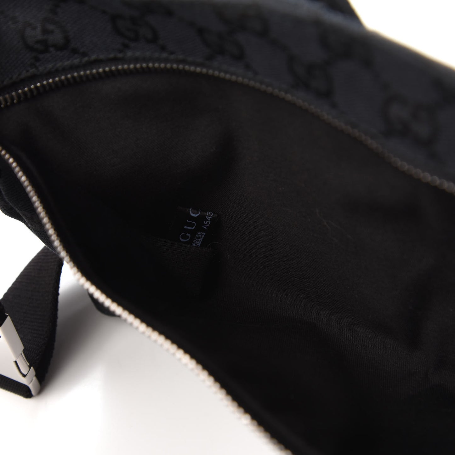 GG Monogram Double Pocket Belt Bag Black