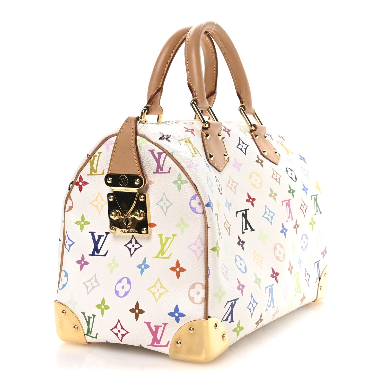 Louis Vuitton Monogram Multicolor Speedy 30 White 3 of 10