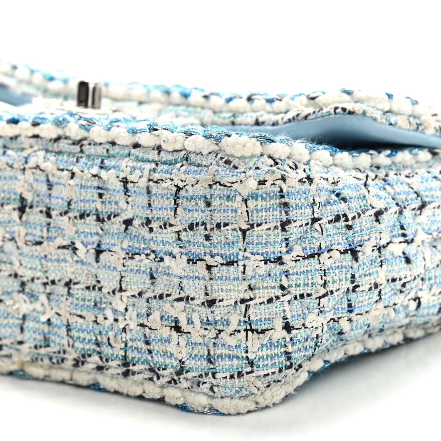 Chanel Tweed Braid Mini Flap Blue White 6 of 9