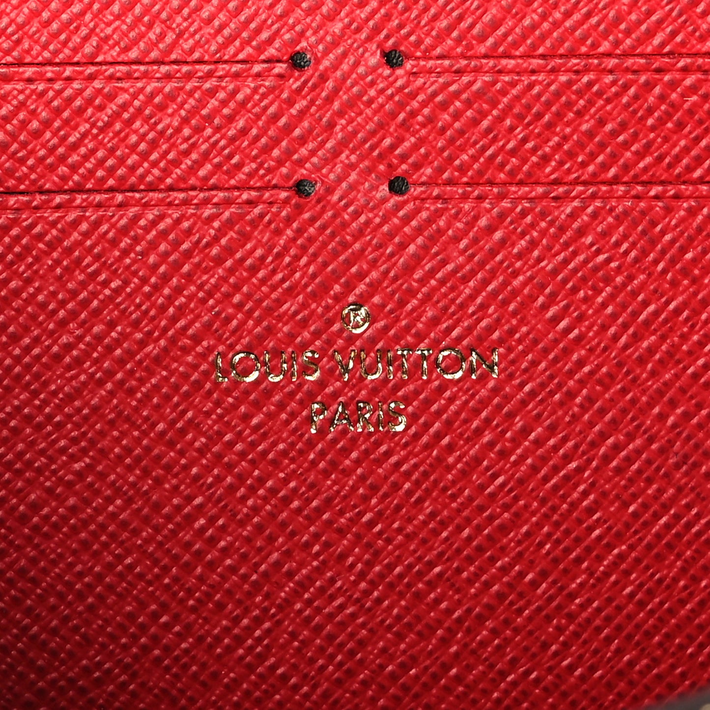 Damier Ebene Clemence Wallet Cherry