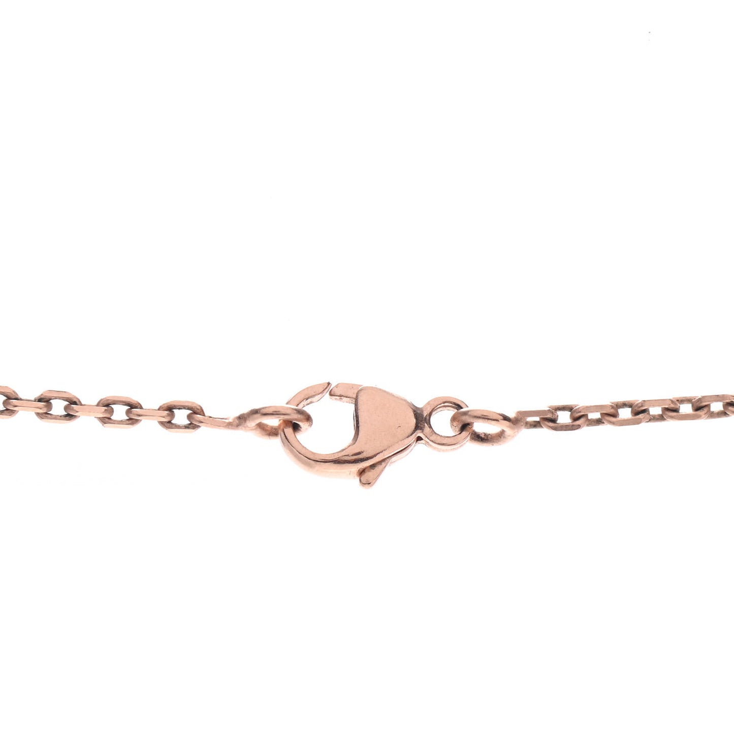Lacquered Rose Gold Pop H Pendant Necklace White