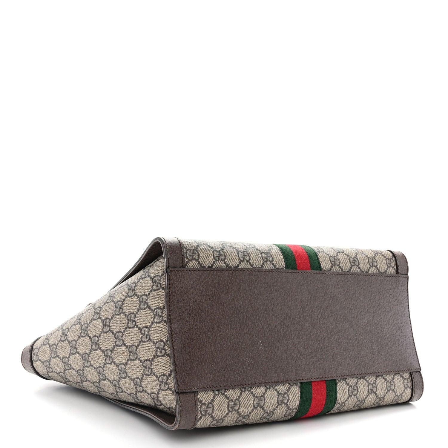 Gucci GG Supreme Monogram Web Medium Ophidia Tote Bag Brown 4 of 13