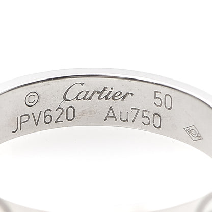 Cartier 18K White Gold 3.5mm LOVE Wedding Band Ring 50 5.25 4 of 4