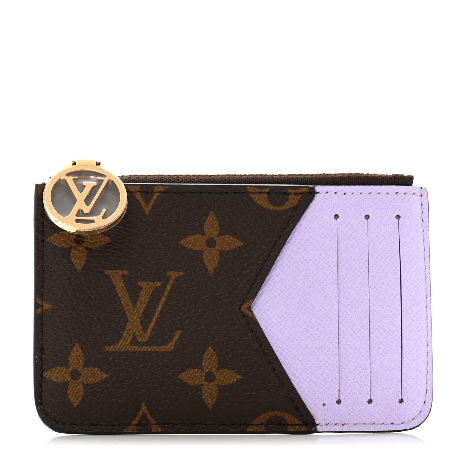Louis Vuitton Monogram Zipped Romy Card Holder Bubble Tea 1 of 8