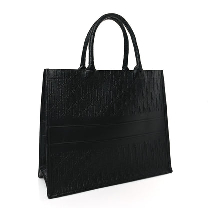 Christian Dior Oblique Calfskin Embossed Large Book Tote Black 2 of 8