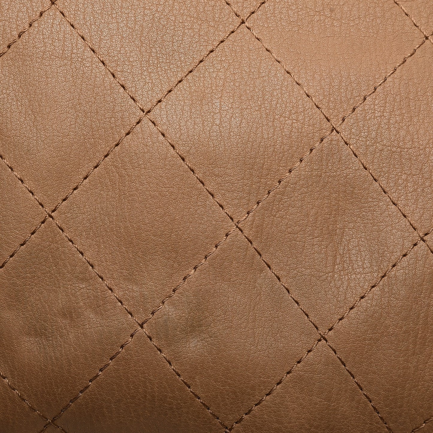 Calfskin Stitched Double Zip Hobo Beige
