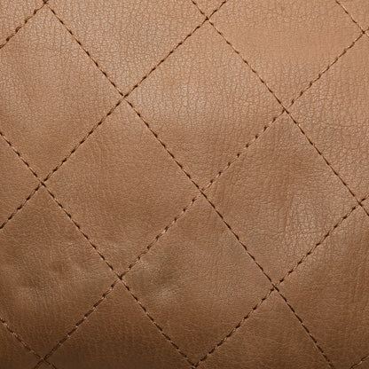 Chanel Calfskin Stitched Double Zip Hobo Beige 16 of 17