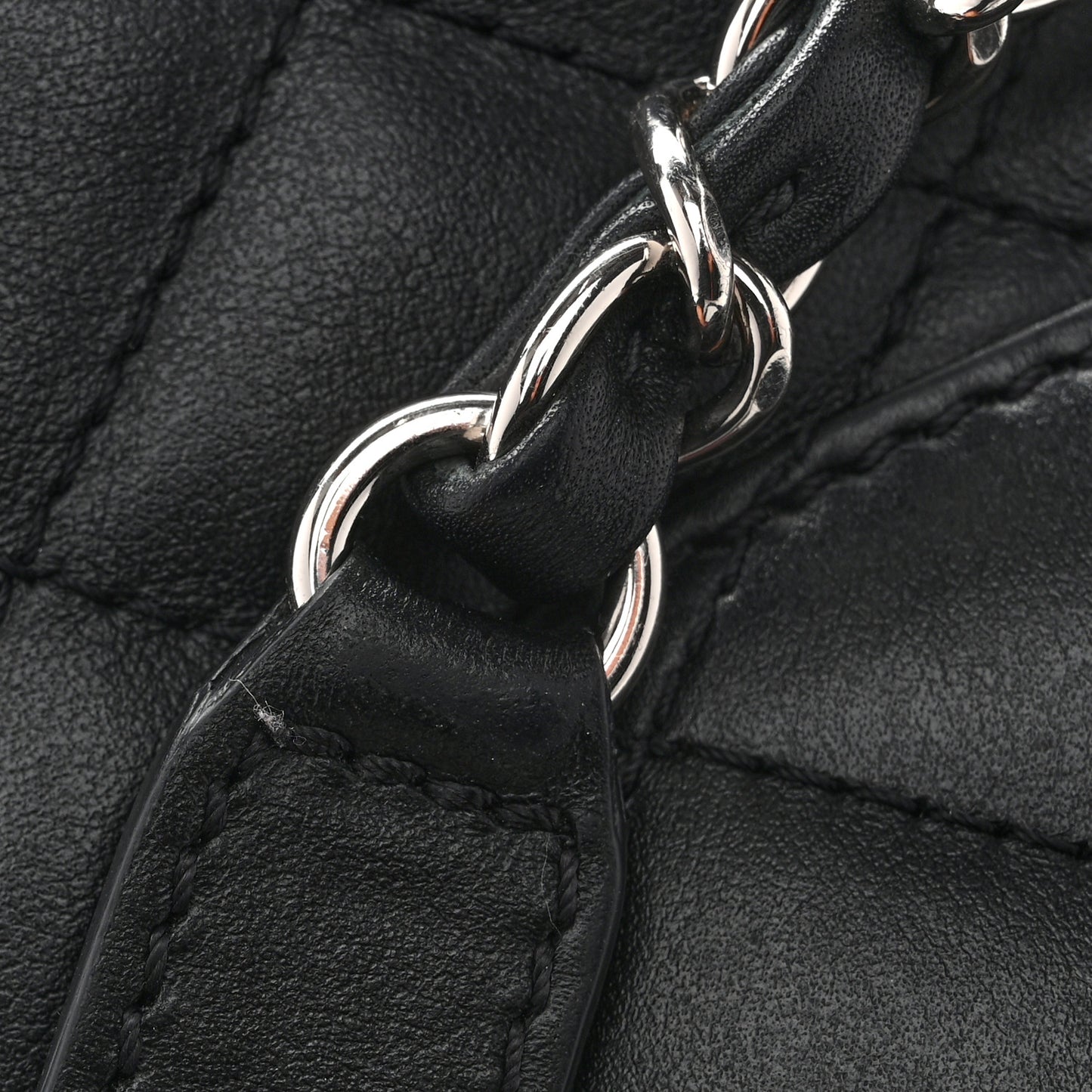 Calfskin Quilted CC Uniform Flap Belt Bag Black