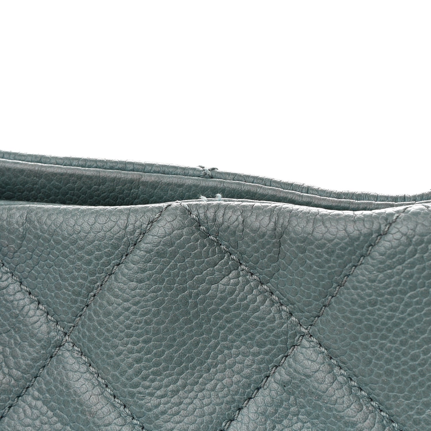 Chanel Caviar Quilted Expandable Zip Shoulder Bag Blue 13 of 13