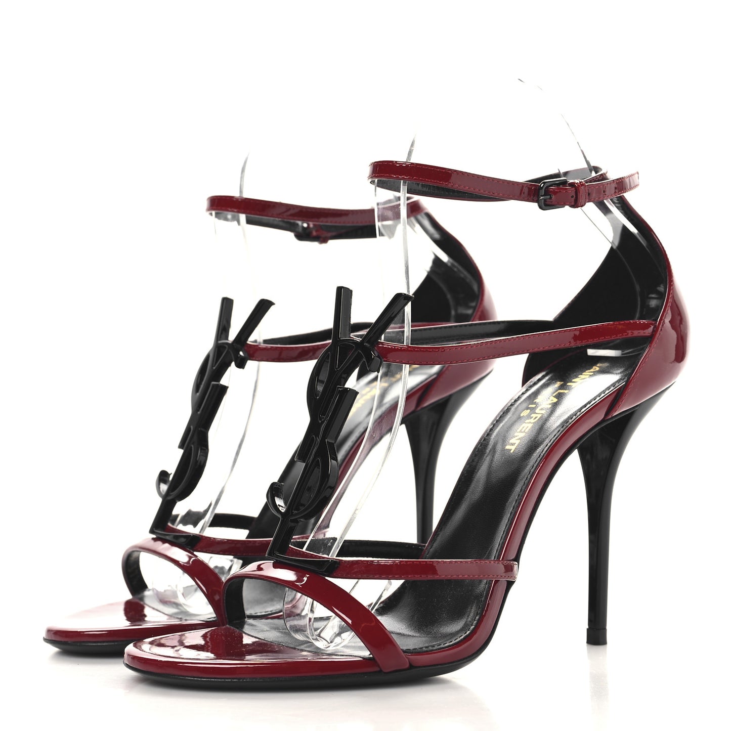 Patent Calfskin Cassandra 100 Sandals 37.5 Red Laquer