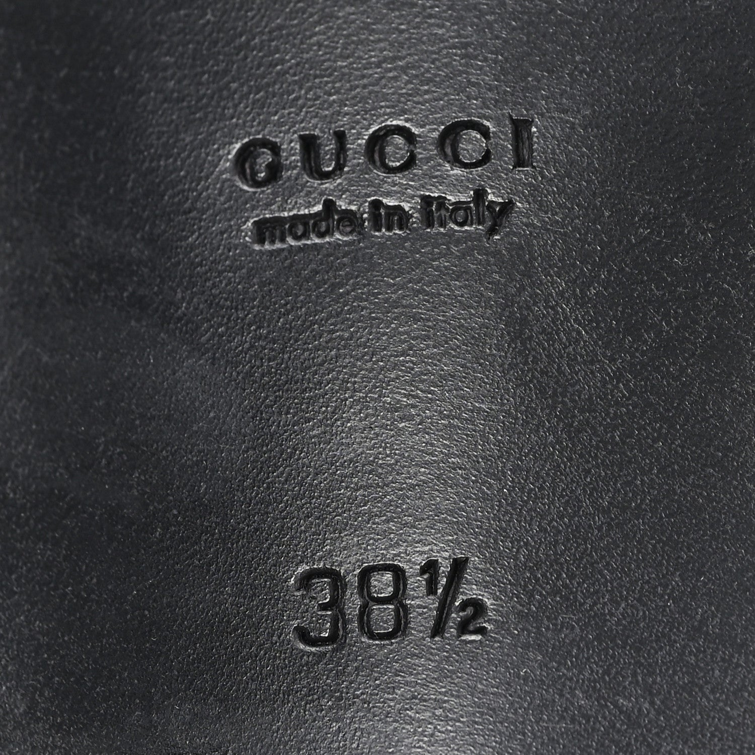 Gucci Goatskin Womens Logo 15mm Loafers 38.5 Black 8 of 10