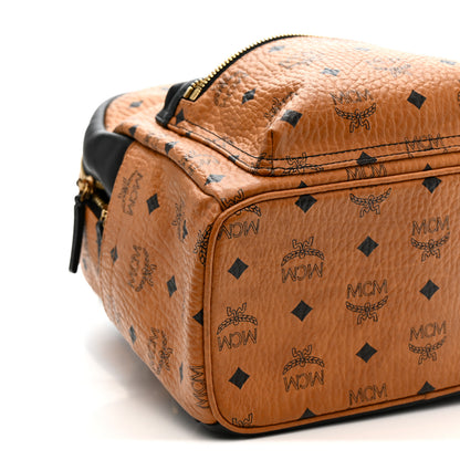 MCM Visetos Small Stark Backpack Cognac Black 8 of 9