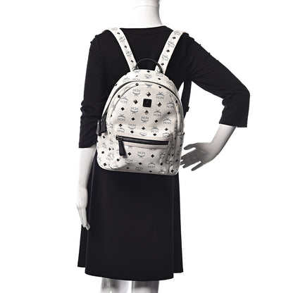 MCM Visetos Small Sprinkle Stud Stark Backpack White 2 of 10