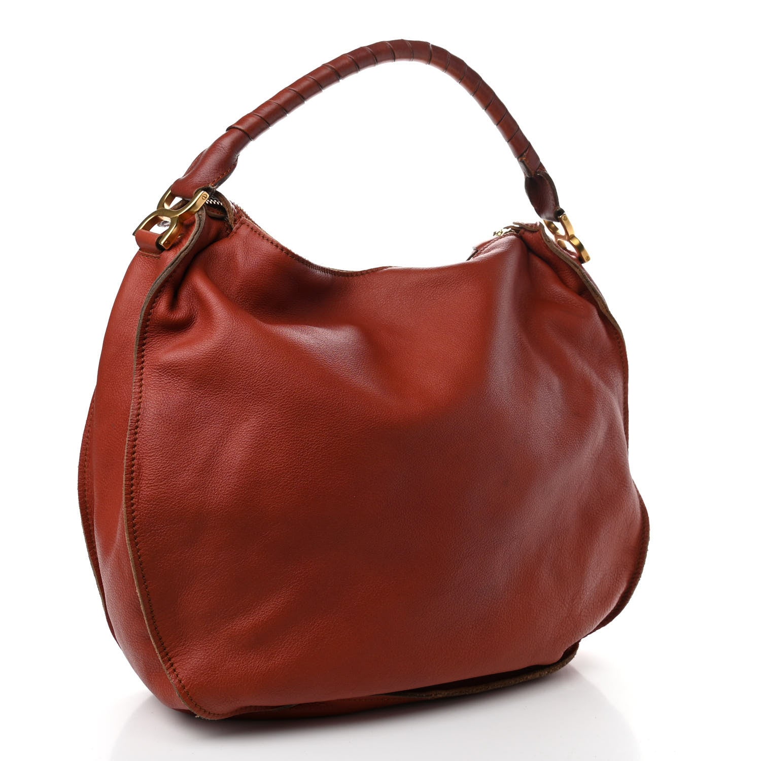 Chloe Calfskin Large Marcie Hobo Whiskey 3 of 13