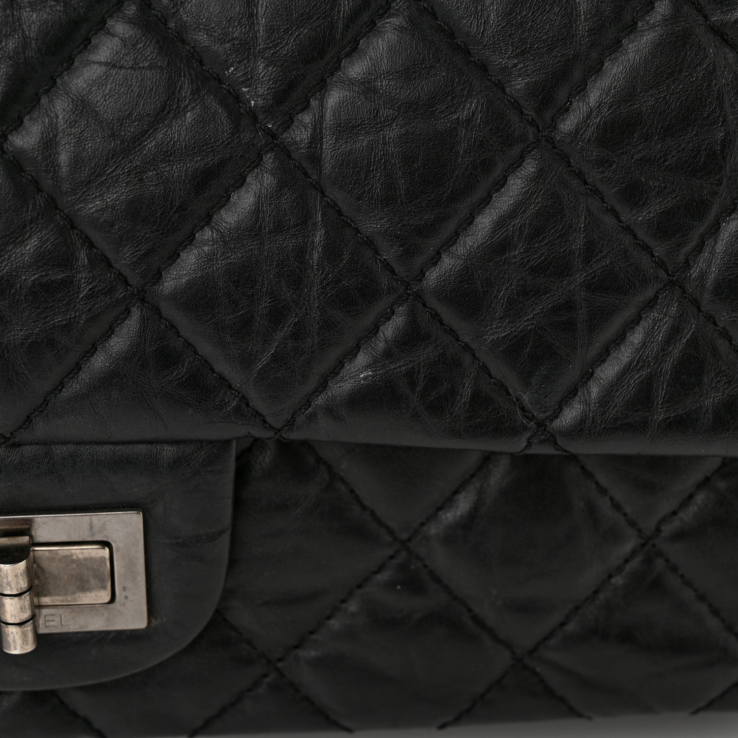 Chanel Aged Calfskin Quilted 2.55 Reissue 227 Flap Black 12 of 13