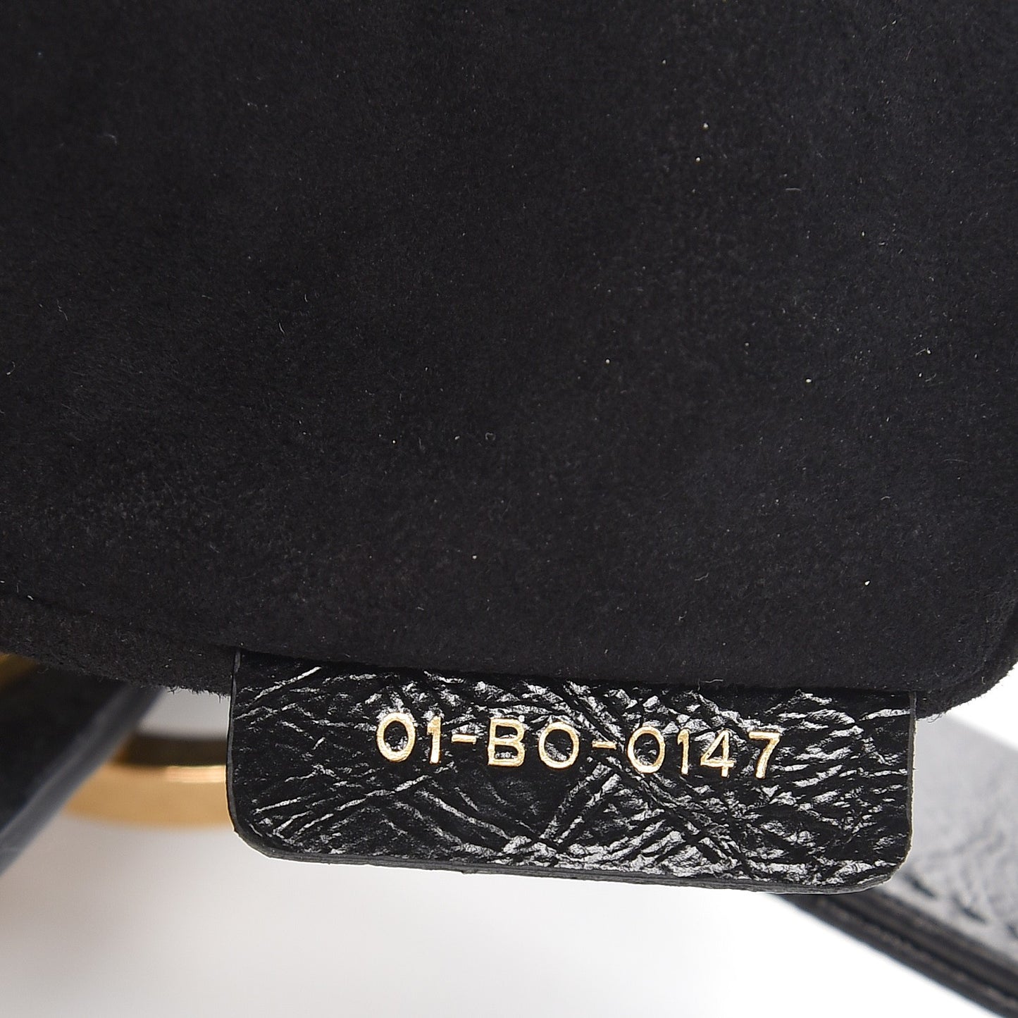 Crinkled Patent Cannage Large Lady Dior Black
