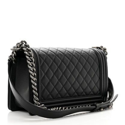 Chanel Caviar Quilted Medium Boy Flap Black 3 of 9
