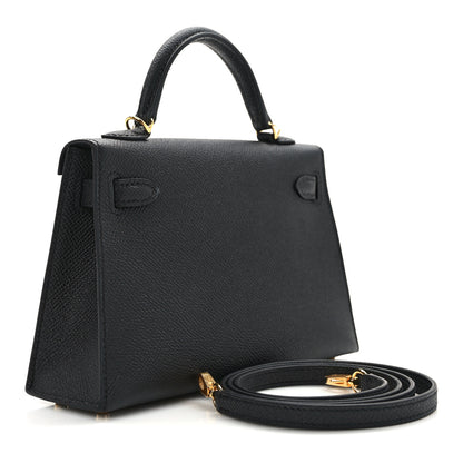Hermes Epsom Mini Kelly Sellier 20 Black 3 of 14