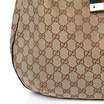 Gucci Monogram Large New Ladies Web Hobo Dark Brown 13 of 18