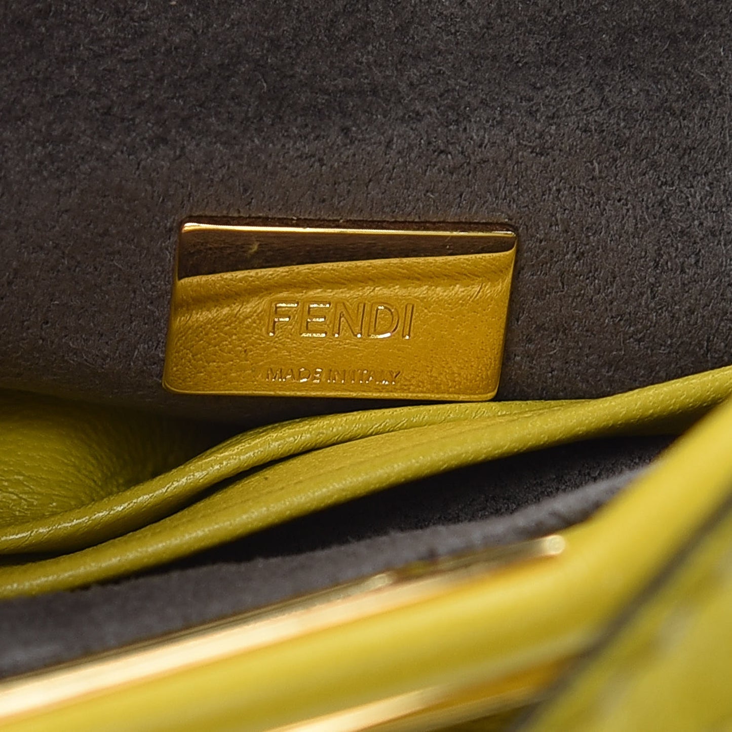 Shiny Nappa Micro Peekaboo Iconic Satchel Lime