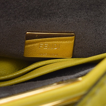 Fendi Shiny Nappa Micro Peekaboo Iconic Satchel Lime 8 of 11