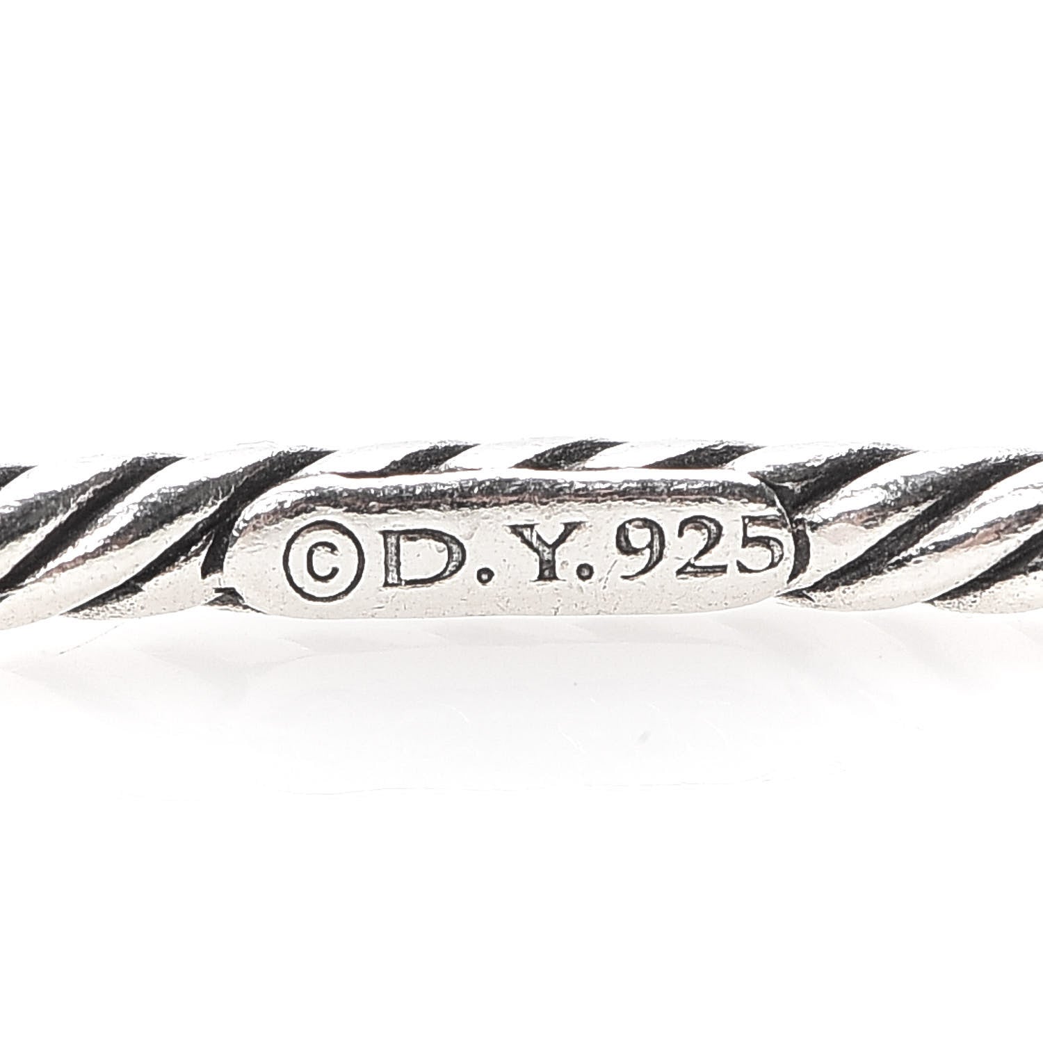 David Yurman Sterling Silver Black Onyx Color Classics Bangle Bracelet Set of 2 4 of 4