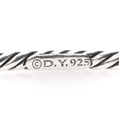 David Yurman Sterling Silver Black Onyx Color Classics Bangle Bracelet Set of 2 4 of 4