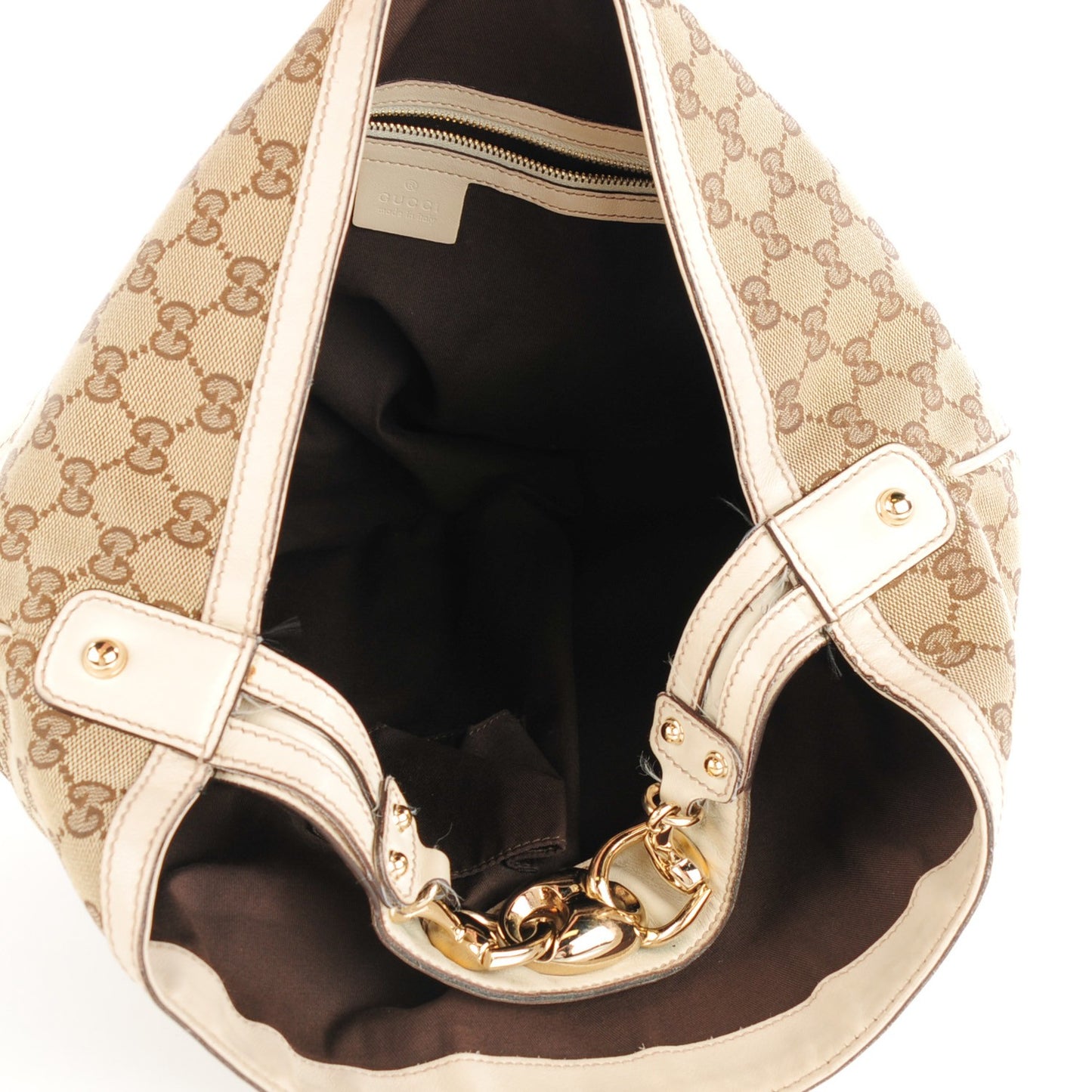 Monogram Large Wave Hobo Off White