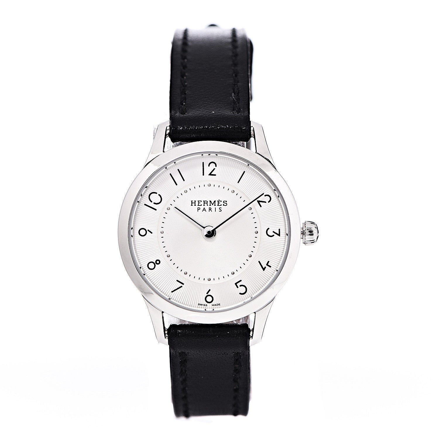 Hermes Stainless Steel Box 25mm Slim d'Hermes Quartz Watch Noir 1 of 9