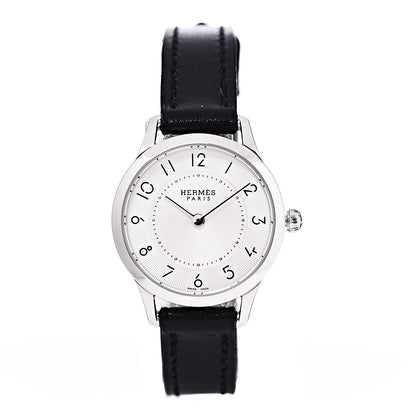Hermes Stainless Steel Box 25mm Slim d'Hermes Quartz Watch Noir 1 of 9