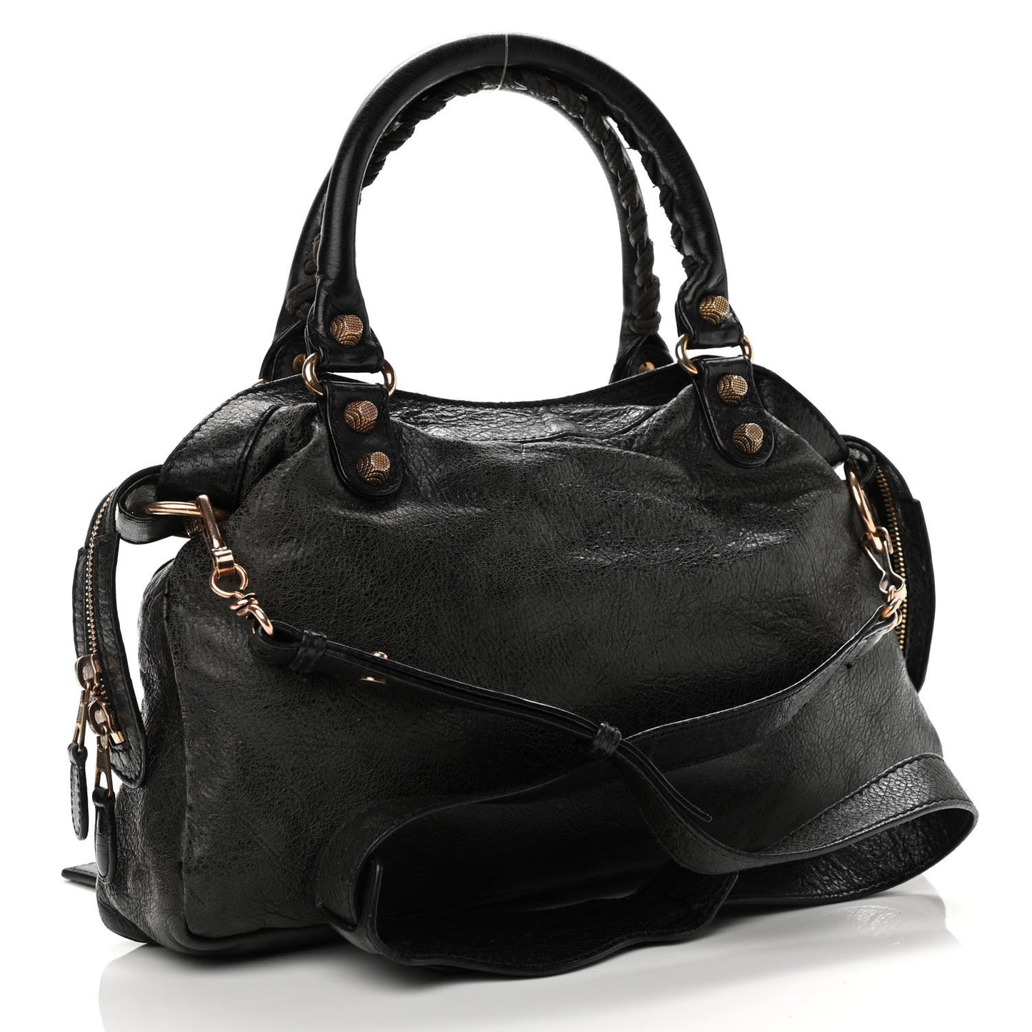 Agneau Giant 12 Rose Gold Hardware Town Black
