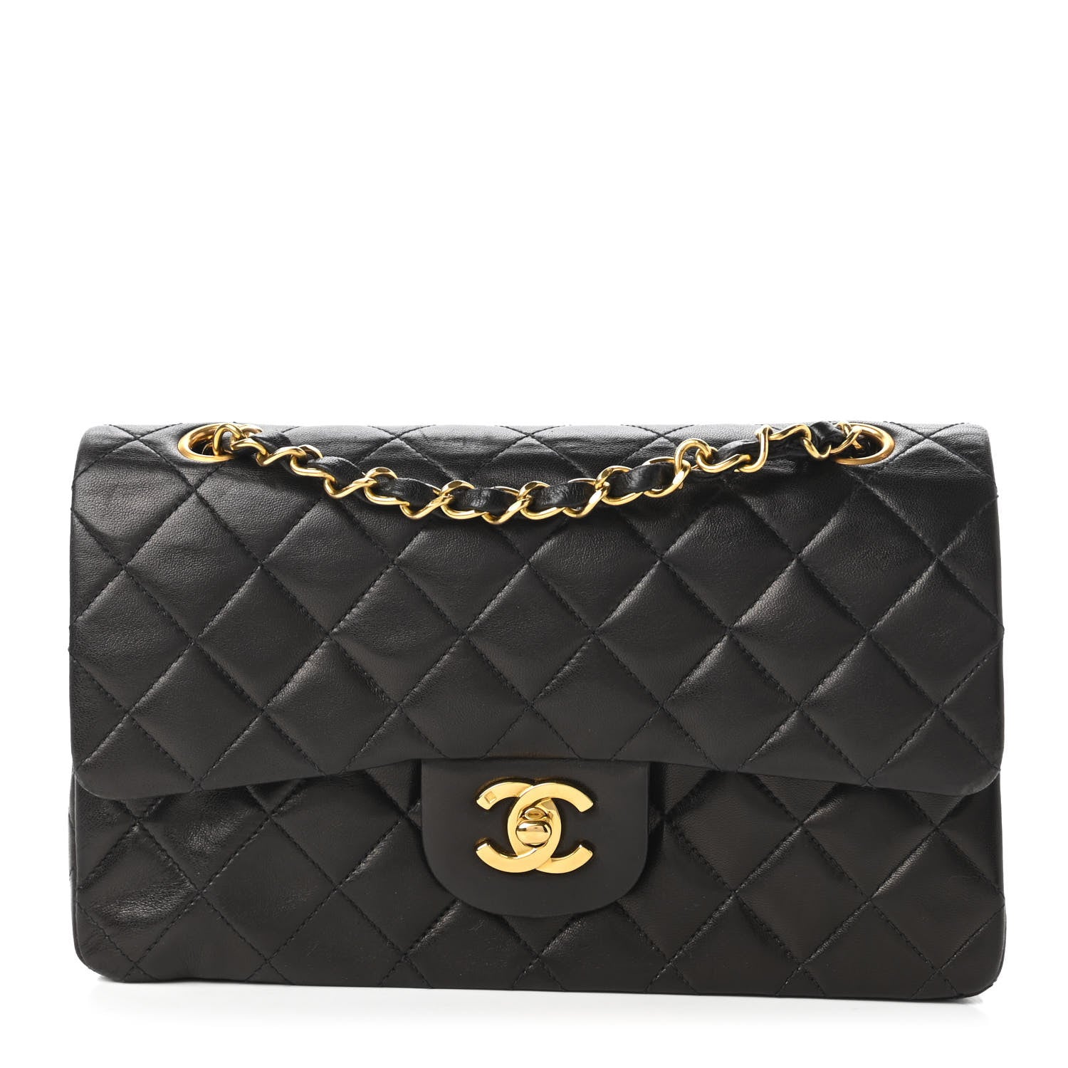 Chanel Lambskin Quilted Small Double Flap Black 1 of 15