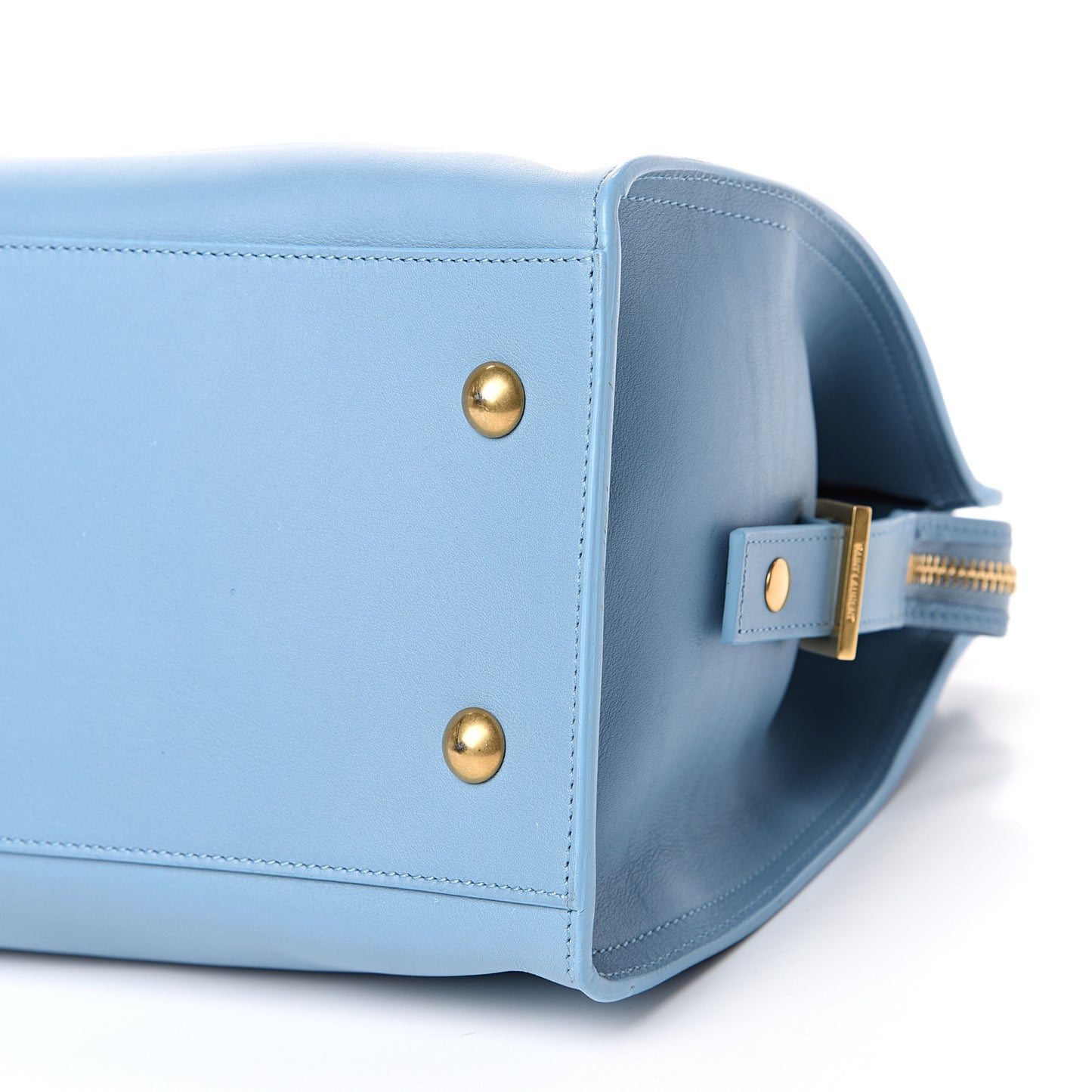 Calfskin Small Classic Y Cabas Blue Glacier