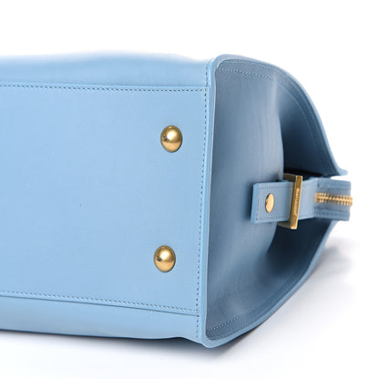 Saint Laurent Calfskin Small Classic Y Cabas Blue Glacier 9 of 11