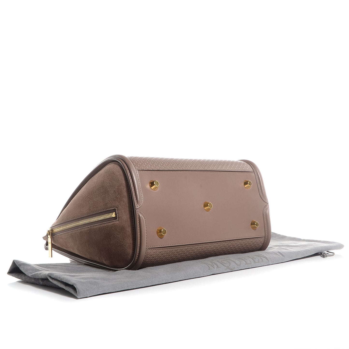 Calfskin Embossed Suede Large Heroine Tan