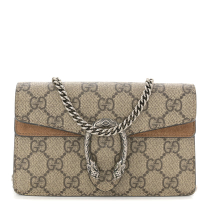 Gucci GG Supreme Monogram Super Mini Dionysus Shoulder Bag Taupe 1 of 11