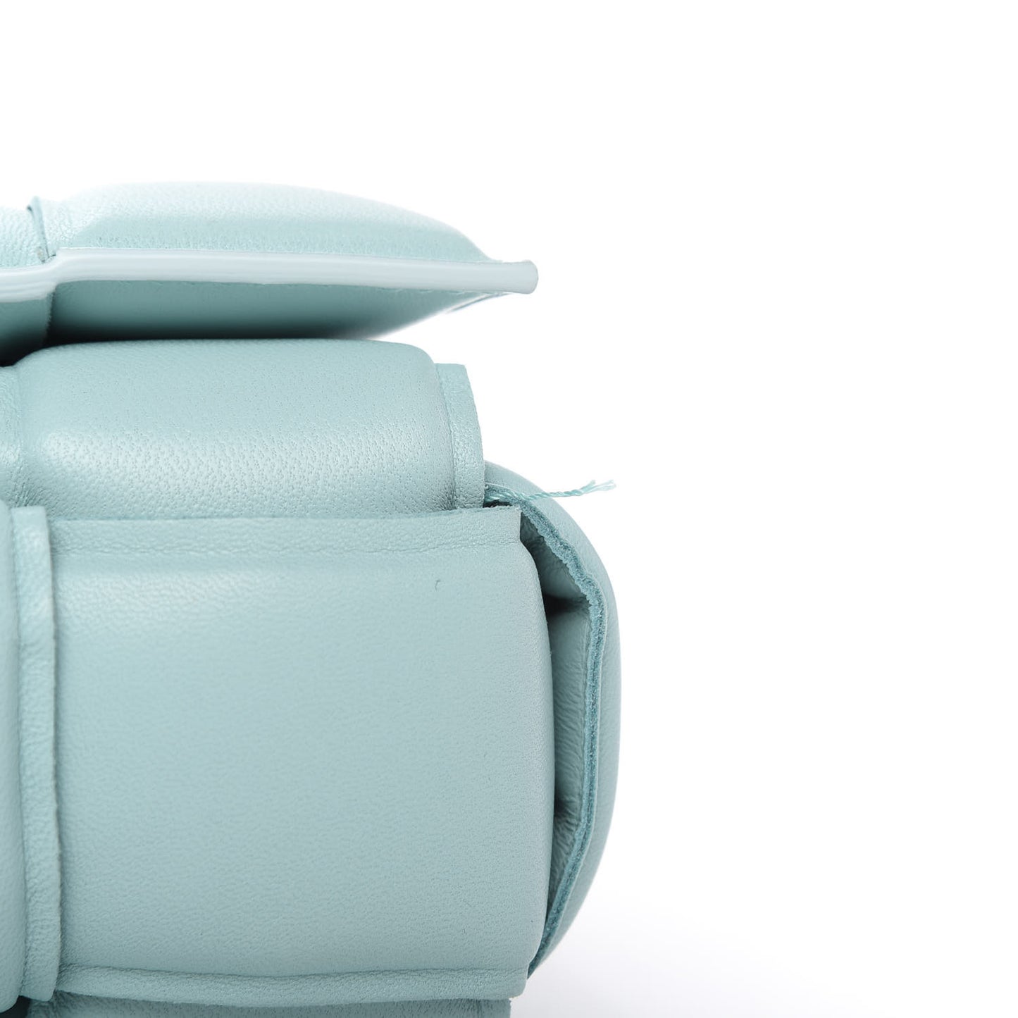 Lambskin Maxi Intreccio Padded Chain Cassette Crossbody Bag Spearmint